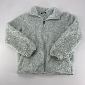 The North Face‎ Girls Fleece Jacket Light Aqua Zip Up Size L G 14 16